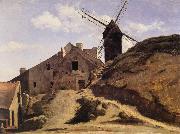 The Moulin of the Calette in Montmartre Corot Camille